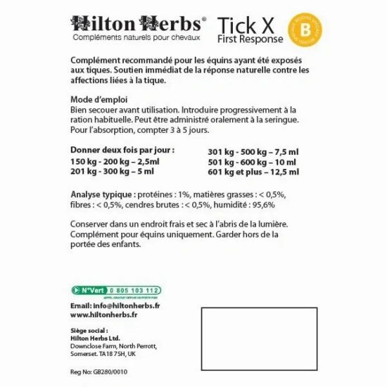 Hilton Herbs - Tick X First Response 500ml